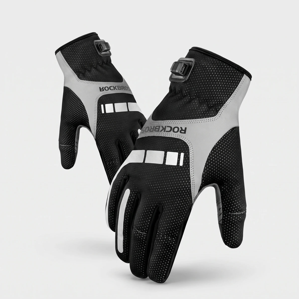 Paire de gants chauffants USB vue de trois quarts