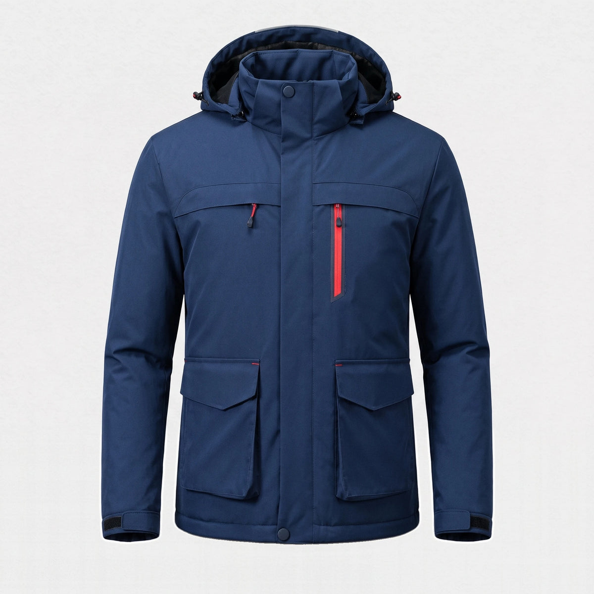 Veste de ski chauffante homme bleu marine vue de face