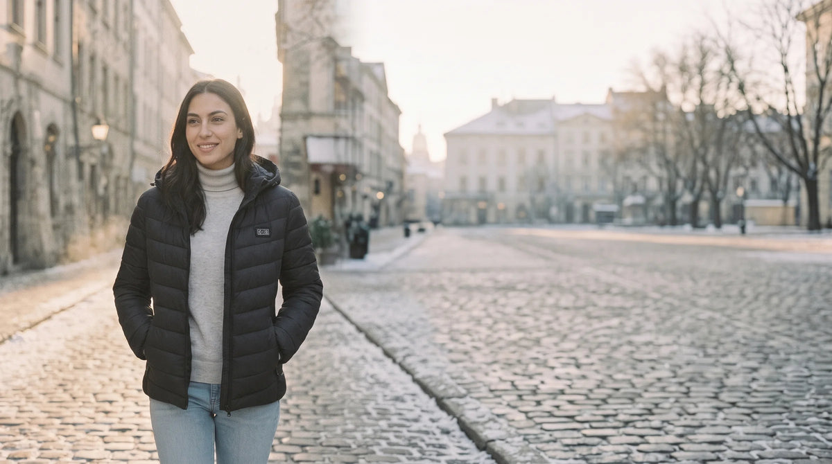 Veste chauffante 21 zones à capuche, homme et femme