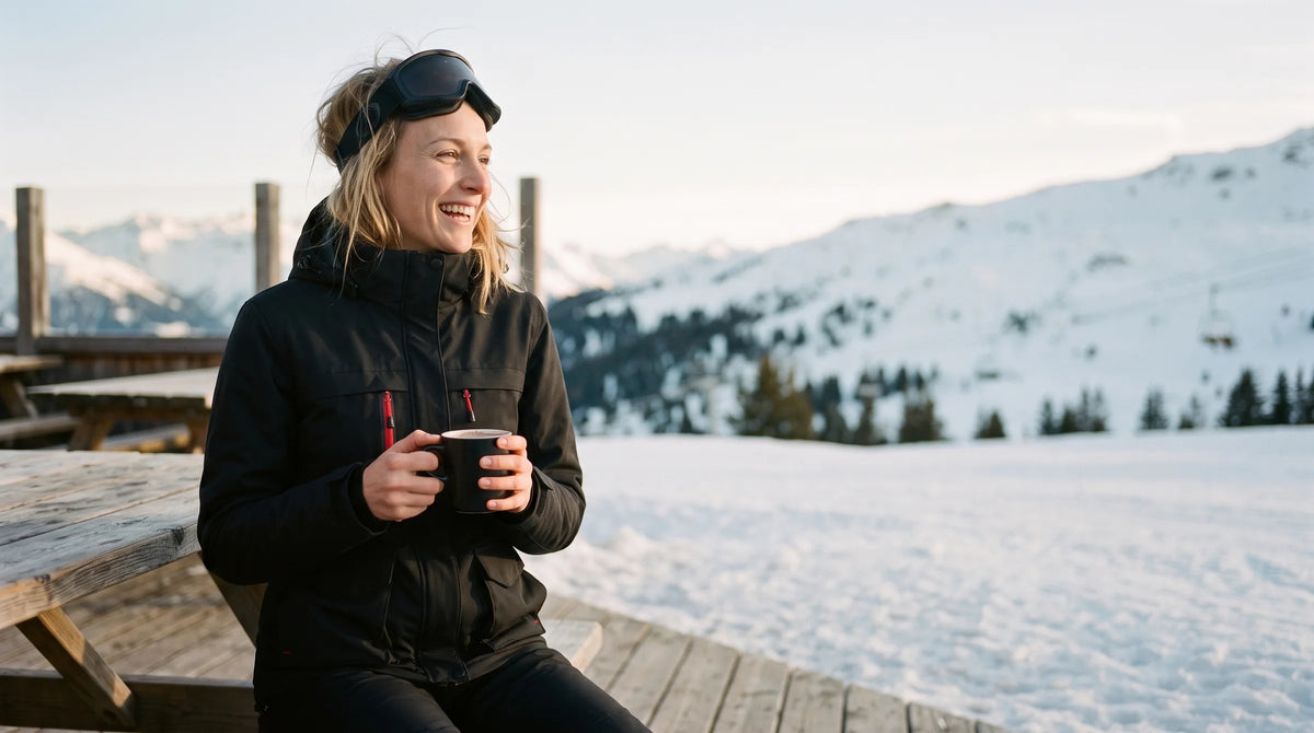 Veste de ski chauffante femme, capuche amovible